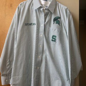 MSU Collegiate Licensed Product women's 2-piece t-shirt/blouse combo size L